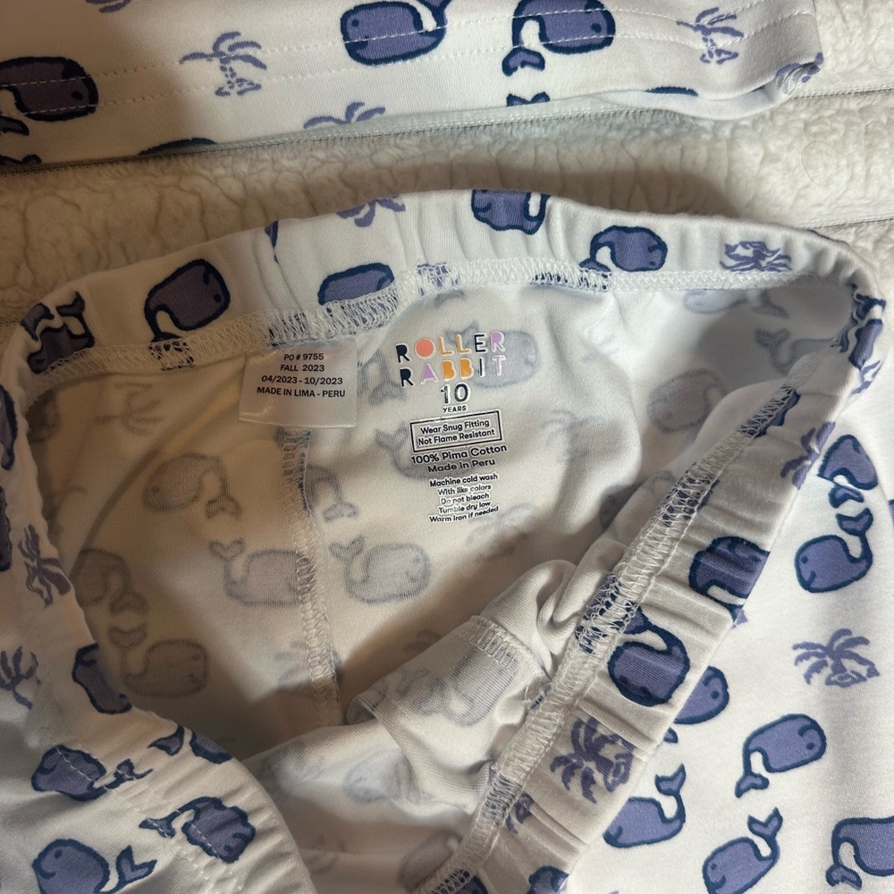 Roller Rabbit White and Blue Whale Pajama Set - Picture 6 of 6